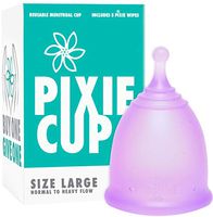 Pixie Menstrual Cup - Ranked 1 for Most Comfortable Menstrual Cup and Best Removal Stem - Every Cup Purchased One is Given to a Woman in Need! (Large)