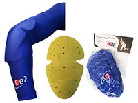 CE Elbow Arm Protection - High Density Removable Foam Padded Protection Compression Sleeves (Adjustable Unisex, Royal Blue)