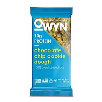 OWYN Only What You Need 100% Plant-Based Bars, Chocolate Chip Cookie Dough, Gluten-Free, Dairy-Free, Soy-Free, Allergy Friendly, Vegan 12 Pack