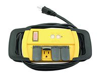 Power All - Power Strip with GFCI - 4 Outlets  - 125V | 6 Ft. | 14 Gauge - Rugged Case with Built in Cord Management and Moisture Protection (GFCI)