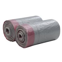 Qsbon 1.6 Gallon Small Drawstring Trash Bags, Grey, 125 Counts