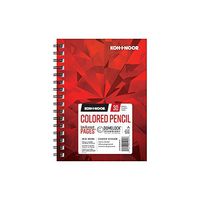 Koh-I-Noor Colored Pencil White Drawing Paper Pad, In and Out Pages, 114lb, 185 GSM, 5.5 x 8.5", Side Wire-Bound, 30 Sheets/Pad, 26170300413