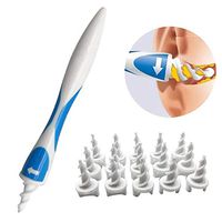 YSYDE Safe and Soft Ear Wax Remover - Spiral Ear Cleaner - Ear Wax Removal Tool Ear Cleaner System with 16 pcs Washable Tips Potable Professional Package Great Gift Set