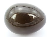 jennysun2010 1 Piece Natural Grey Agate Gemstone Egg Crystal Healing Sphere Massage Finger Exercise 35x40mm