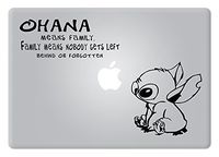 Univers3 Stitch Quote Ohana Family Experiment 626 Lilo & Stitch VINYL DECAL STICKER FOR MACBOOK / NOTEBOOK / LAPTOP