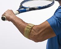 Cho-Pat Tennis Elbow Support Strap - Comfortable, Adjustable, Targeted Forearm Support (Large, 12"-13")