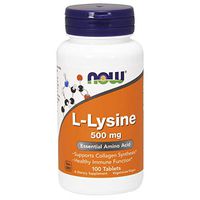 NOW Supplements, L-Lysine (L-Lysine Hydrochloride) 500 mg, Amino Acid, 100 Tablets