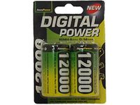 2 x D AccuPower NiMH Batteries (12000 mAh)