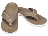 Spenco Yumi Men's Orthotic Flip Flops Walnut - 15 Medium