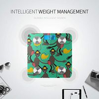 LYAOE Bluetooth Body Fat Scale Hamadryad Monkey Red Butt Smart Wireless Scale with LCD Display Measuring Body Weight Bmi and Health Digital Scale