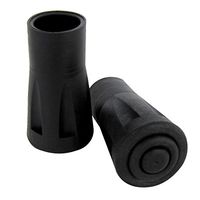 Treasure Gurus 5/8" Black Rubber Replacement Cane Tips 2 Pc Set