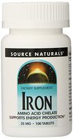 Source Naturals Iron 25mg, Supports Energy Production, 100 Tablets, (Pack of 3)