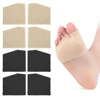 Spiralization Direct 8 Pieces Metatarsal Sleeve Pads Ball of Foot Cushions with Soft Gel Metatarsal Foot Pad for Women and Men