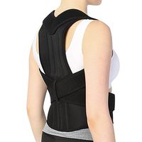 MOHUACHI Thoracic Back Brace Posture Corrector- Provide Lumbar Support for Lower and Upper Back Pain, Improve Thoracic Kyphosis, for Lower and Upper Back Pain Men & Women (Black, Large)