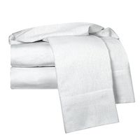 100% Egyptian Cotton Deep Pocket Flannel 4 Piece Bed Sheet Set King Size/White