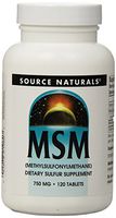Source Naturals MSM (Methylsulfonylmethane), 750mg, 120 Tablets