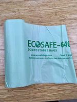 EcoSafe 6400 Certified Compostable Bags 35 Gallon (28" x 44"), (Gauge: .85 mil) (Package of 75 Bags: 5 Rolls)