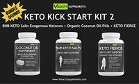 Keto Kick Start Kit 2 - Helps Amplify & Accelerate Keto Diet Success with Exogenous Ketones and MCT Oil (Medium Chain Triglycerides Fats) and a Lot of Energy