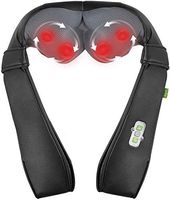 Mynt Shiatsu Massager for Neck, Back, Shoulders and Legs. with Heat, FDA Approved, Deep Kneading Massage, and a Lightweight Flexible Design – for Home, Office, Car and More
