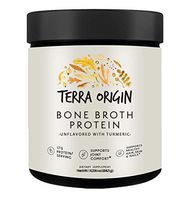 Unflavored Bone Broth Protein Powder with Turmeric, 15 Servings, 17G Protein, Natural Collagen from Real Whole Food Sources - Supports Joint and Cartilage Health, Immune and Cardiovascular Health.