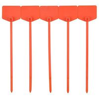 100 PCS 4 inch Write on Self-Locking Marker Ties Nylon Cable Ties (Red)