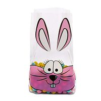 25ct Easter"Cottontail Bunny" 4x2x9" Medium Cello Cellophane Treat Food Snack Bags nfLG -1606