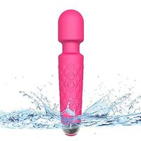 PATTNIUM Powerful Rechargeable Handheld Wand Massager Cordless Rechargeable Wand Massager Electric Waterproof Personal Massager Wand (Pink)