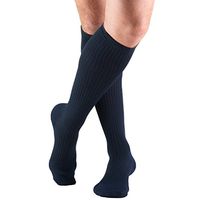 Truform Compression Socks, 15-20 mmHg, Men's Gym Socks, Knee High Over Calf Length, Navy, Medium