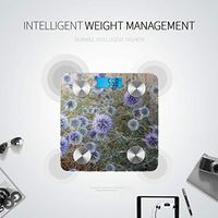 LYAOE Bluetooth Body Fat Scale Globe Thistle Smart Wireless Scale with LCD Display Measuring Body Weight Bmi and Health Digital Scale