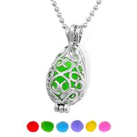 VALYRIA Teardrop Magic Locket Box Aromatherapy Essential Oil Diffuser Necklace with 6 Refill Pads
