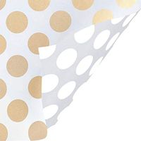 Jillson & Roberts Bulk Gift Wrap, Two-Sided Gold & Silver Dot, Full Ream 833' x 30"