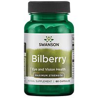 Swanson Maximum Strength Bilberry 250 Milligrams 60 Capsules