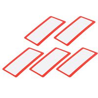 uxcell uxcell Fresnel Lens Magnifier 75mm x 40mm 3X 300% Credit Card Magnifier for Seniors Macular Degeneration Maps Jewelry Repair Fire Starter Red 5pcs