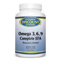 Vitamin Discount Center Omega 3-6-9 Essential Fatty Acids, Fish Oil, Cold-Pressed Borage and Flax Seed Oil, 240 Softgels