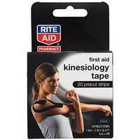 Rite Aid First Aid Kinesiology Tape Strips, Black - 20 ct