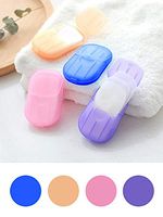 PASHY 20Pcs Soap Paper Disposable Hand Washing Cleaning Paper Mini Bath Slice Sheets Scented Foaming Tablet for Travel
