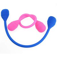 Streching Belts,Workout Resistance Bands,Silicone Exercise Belts for Office Ladies and Gentelmen,Streching Rope for Body Stretch Chest Expander Using,2 Pack(Bule+Pink)