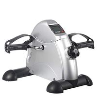 Goodyusstore, Fit and Healthy, Quiet and Smooth, Mini Pedal Exerciser Under Desk Strengthen Arm Leg Exercise Bike with LCD Screen Display Compact Design Adjustable Resistance, 14.76 x 13.7 x 11.4"