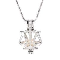 925 Silver Libra Pendant Necklace With Freshwater Oyster Wish Pearls Jewelry For gift Elegant Jewerly Fashionable Beads Accessory Daily Unique Style Delicate