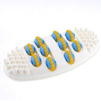 LOHOME Stress Relief 10 Plastic Roller Health Care Double Effect Foot Massager