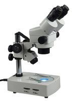 OMAX 7X-45X Zoom Binocular Stereo Microscope with Reflected (Top) and Transmitted (Bottom) Lights