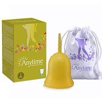 Menstrual Cup, Medical Silicone Reusable - Feminine Hygiene Protection Period Cup (S, Yellow)