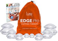 Lure Edge Cupping Therapy Sets - Silicone Cups for Cupping Professional Choice 8 Cups (Clear), Firm