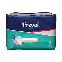 Prevail Adult Diaper Briefs, for Incontinence Protection, Maximum Plus Absorbency, Medium (32'-44'), PV-012/1 (Case of 80)