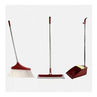 Broom and Dustpan With Long Handle Telescopic Up Rotatable Extra Long Handle Multi-Function Broom And Dustpan Non-stick Hair Stainless Steel Rod Windproof Broom Set Home Kitchen Office Garden Cleaning