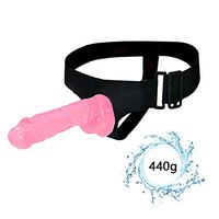 9.25Inch Wearable Strap On Dillos Adjustable Belt Removable Panis with Section Cup for Woman Lesbian Couples Happy Tool Pink