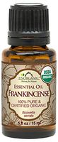 US Organic 100% Pure Frankincense Essential Oil - USDA Certified Organic - 15 ml - Improved caps and droppers, Use Topically or in Diffuser - Perfect for Aging Skin - Suitable for All Skin Types