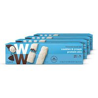 WW Cookies and Cream Protein Stix - High Protein Snack Bars, 2 SmartPoints - 4 Boxes (24 Count Total) - Weight Watchers Reimagined