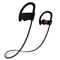 Best Bluetooth Headphones -Sport Wireless Earbuds - Handsfree Mic - Waterproof & Sweatproof for Workout Running - Noise Cancelling - With USB Recharging Cable- Deep Bass - Easy Sync Android and iPhone