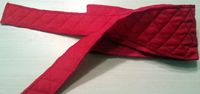 Soft Quilted Flannel RED TIE Blindfold - for Sleep AID - New in Polly Bag